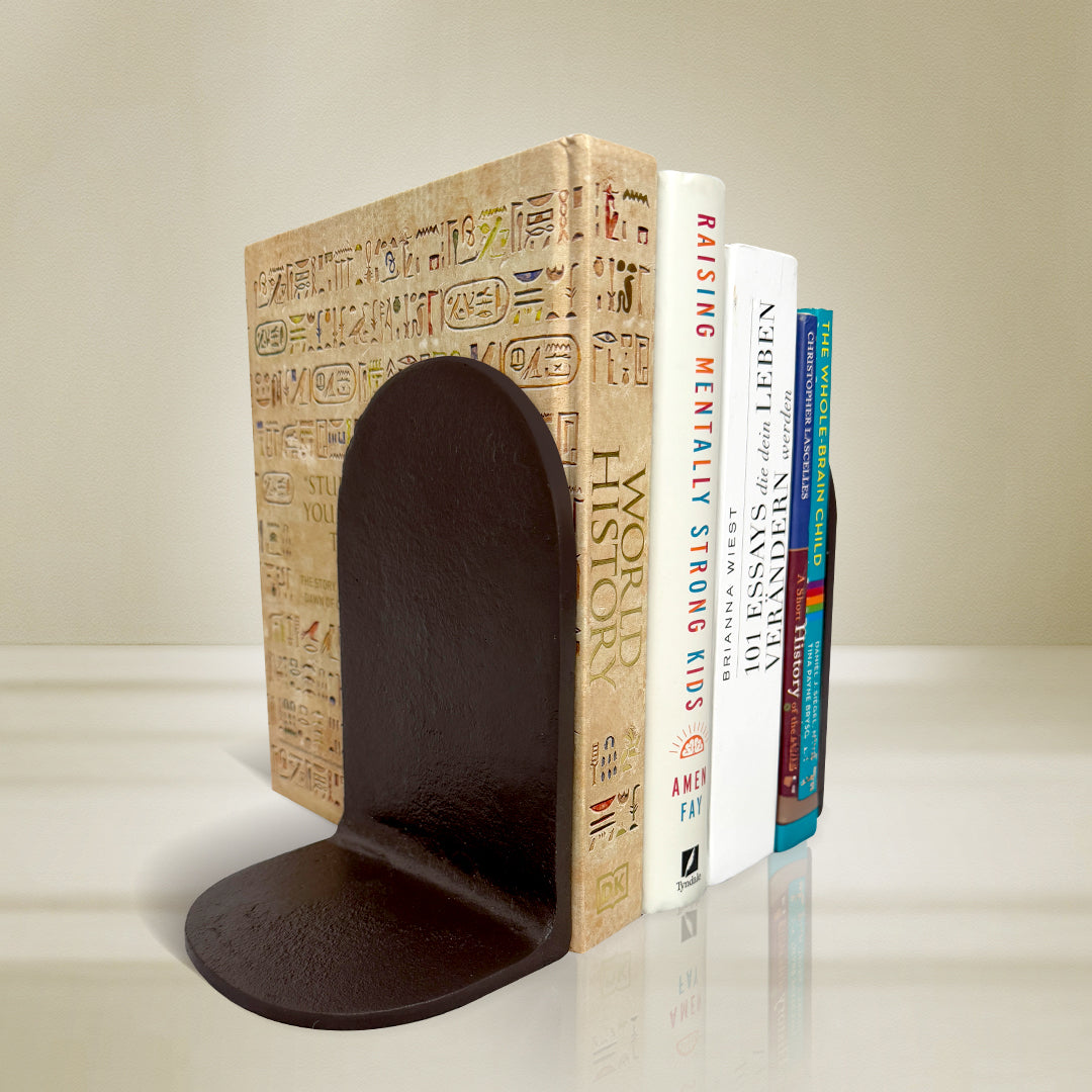 Austrian Artisan iron bookend decor with elegant, handcrafted metal design for stylish book organization and home decor.