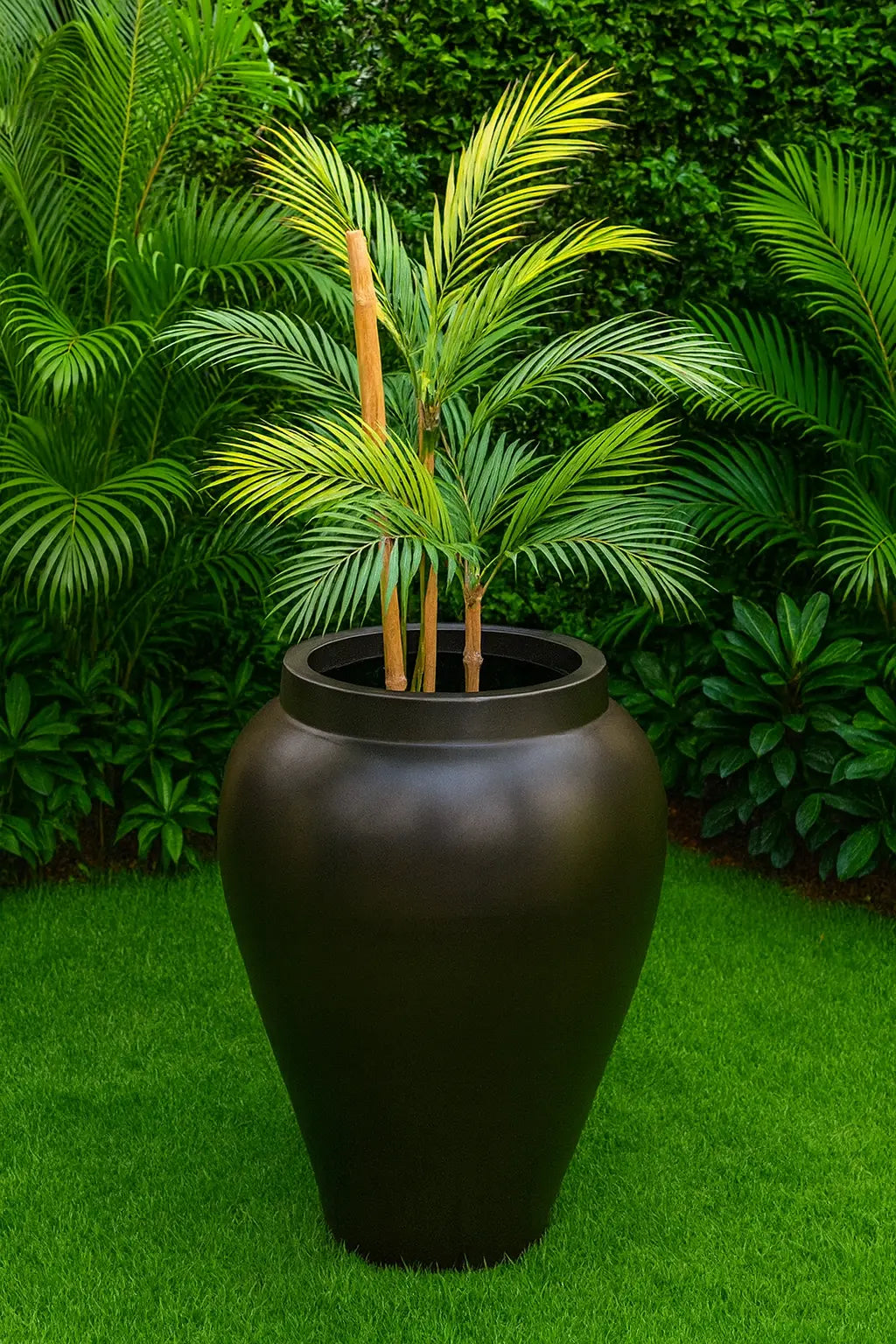 Austrian Artisan Savera planter vase with a sleek, modern design, suitable for indoor or outdoor plant display.
